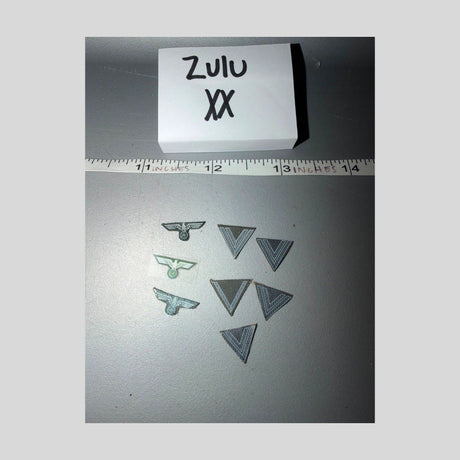 1/6 Scale WWII German Eagle Insignia and Rank Chevron Set - Dragon