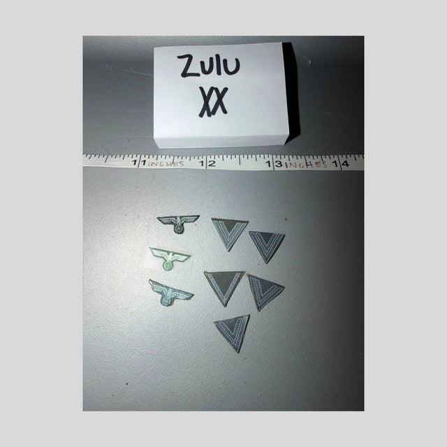 1/6 Scale WWII German Eagle Insignia and Rank Chevron Set - Dragon