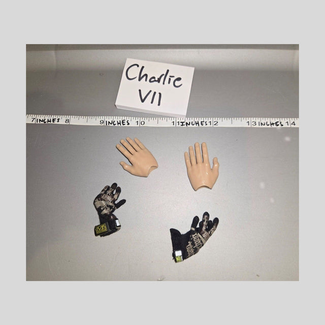 1/6 Scale Modern Era Tactical Gloved Hands and Open Hands Set - Mechanix