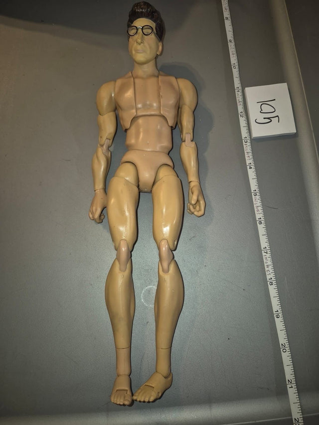 1/6 Scale Nude Mattel Ghostbuster's Egon Action Figure Body with Glasses