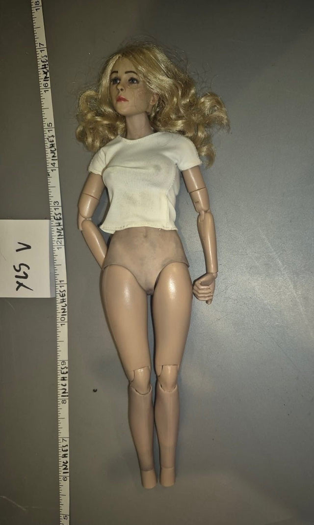 1/6 Scale Nude Female Action Figure Body with White Crop Top
