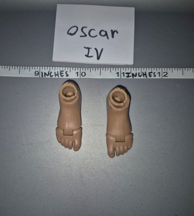 1/6 Scale Nude Figure Bare Feet Body Part Set