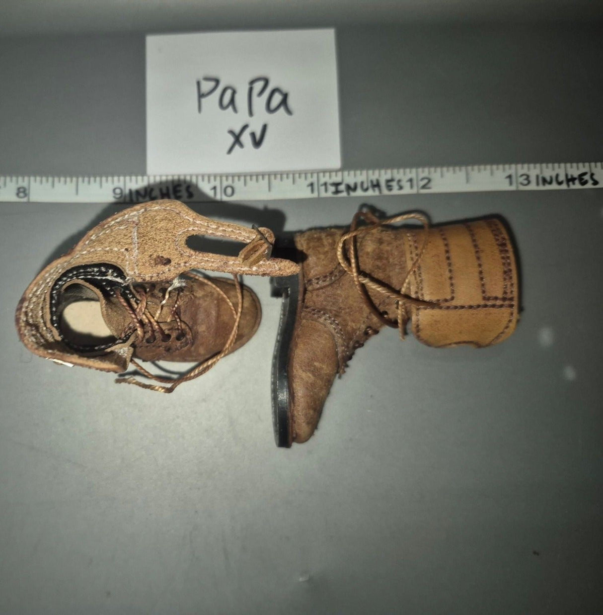 1/6 Scale WWI US Buckle Top Boots - Leather