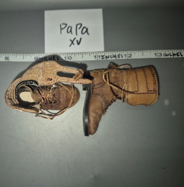 1/6 Scale WWI US Buckle Top Boots - Leather