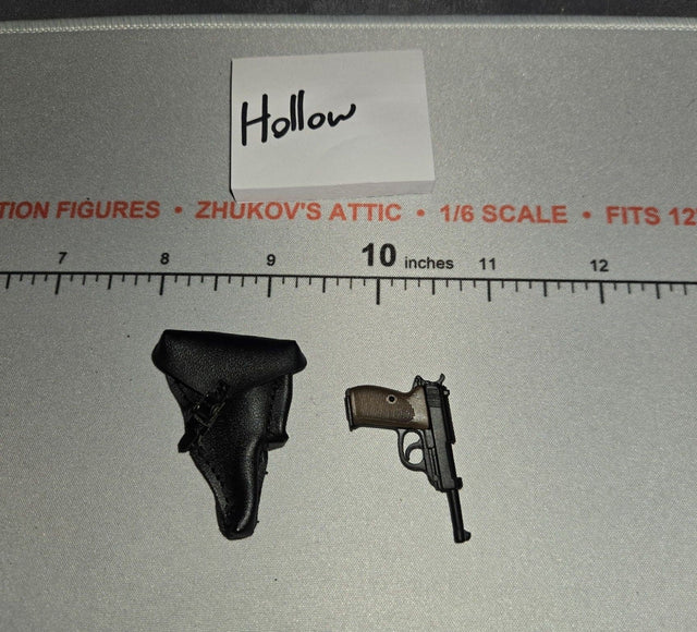 1/6 Scale WWII German Pistol and Holster - DID