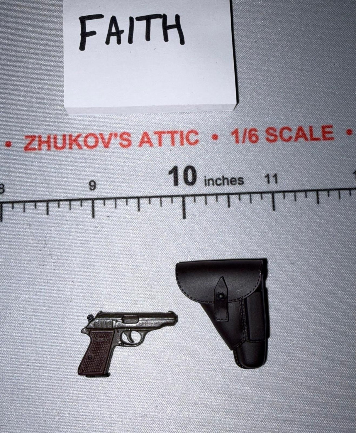 1/6 Scale WWII German Walther PPK Pistol and Holster - Dragon