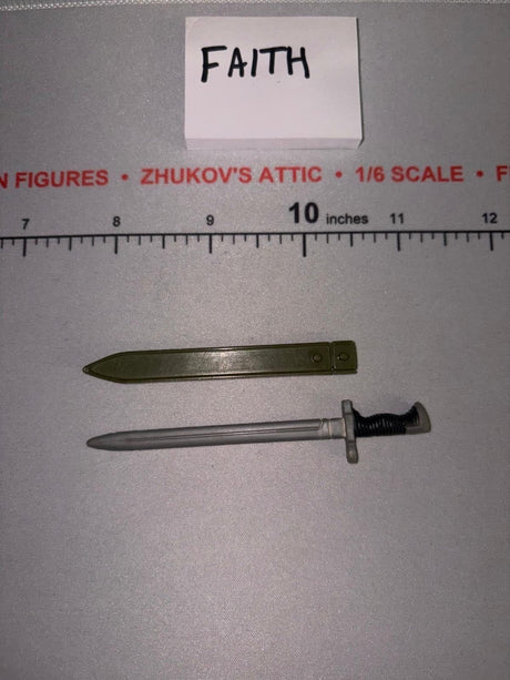 1/6 Scale WWII US Bayonet and Scabbard - GI Joe