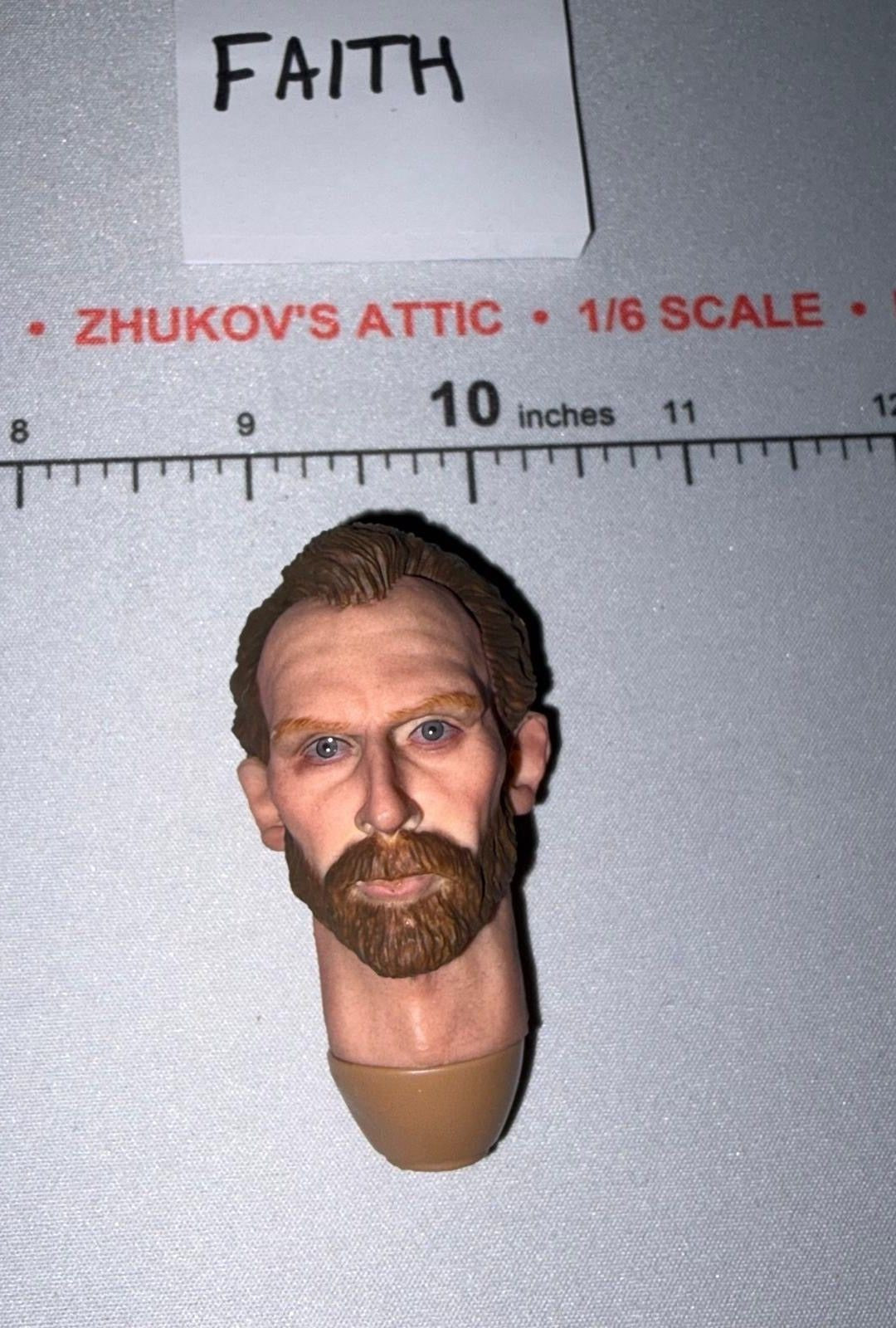 1/6 Scale Bearded Male Head Sculpt - Civil War - - QRange