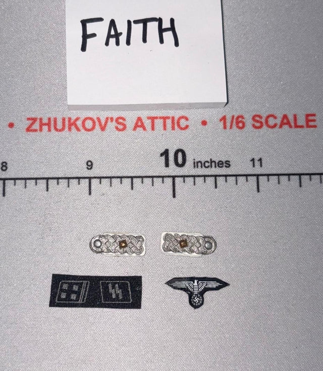 1/6 Scale WWII German Waffen Rank Insignia Set