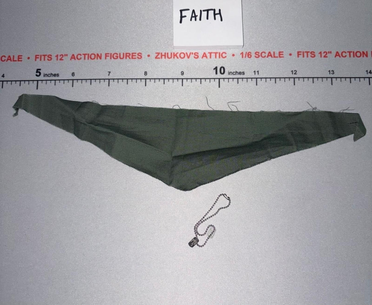 1/6 Scale Vietnam Era US Army Triangular Bandage and Dog Tags