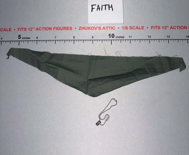 1/6 Scale Vietnam Era US Army Triangular Bandage and Dog Tags