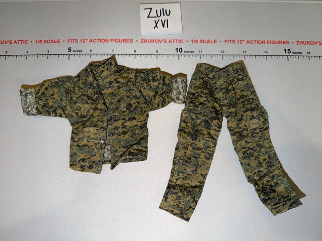 1/6 Scale Modern Era US Marine MARPAT Woodland Combat Uniform Set - Dragon