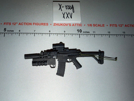 1/6 Scale Modern Era Assault Rifle with Suppressor, Foregrip, and Sling