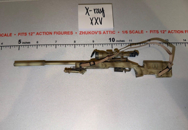 1/6 Scale Modern Era Sniper Rifle with Scope and Suppressor