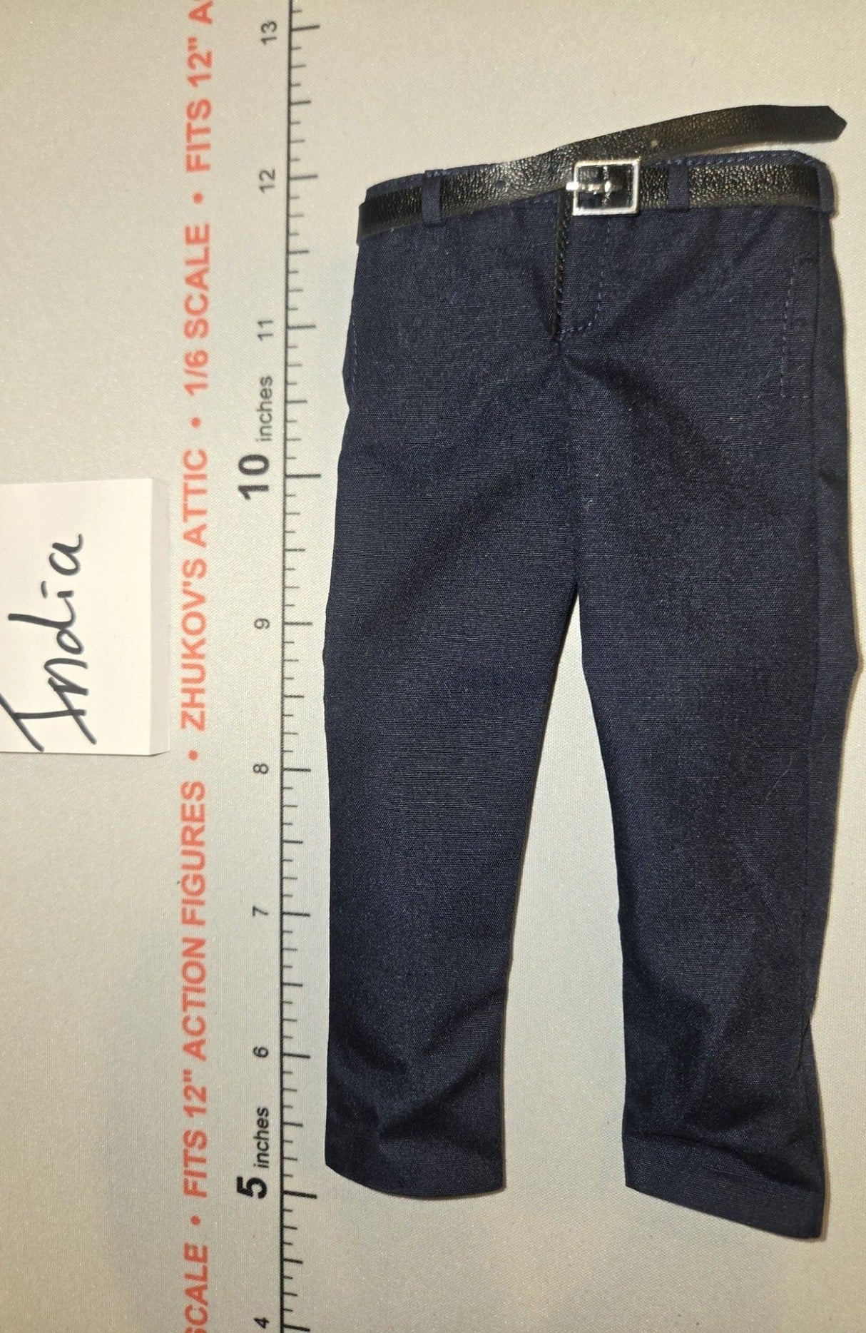 1/6 Scale Modern Blue Dress Pants with Belt