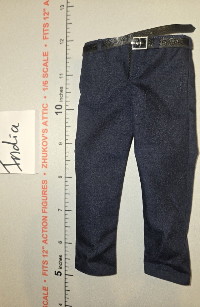 1/6 Scale Modern Blue Dress Pants with Belt