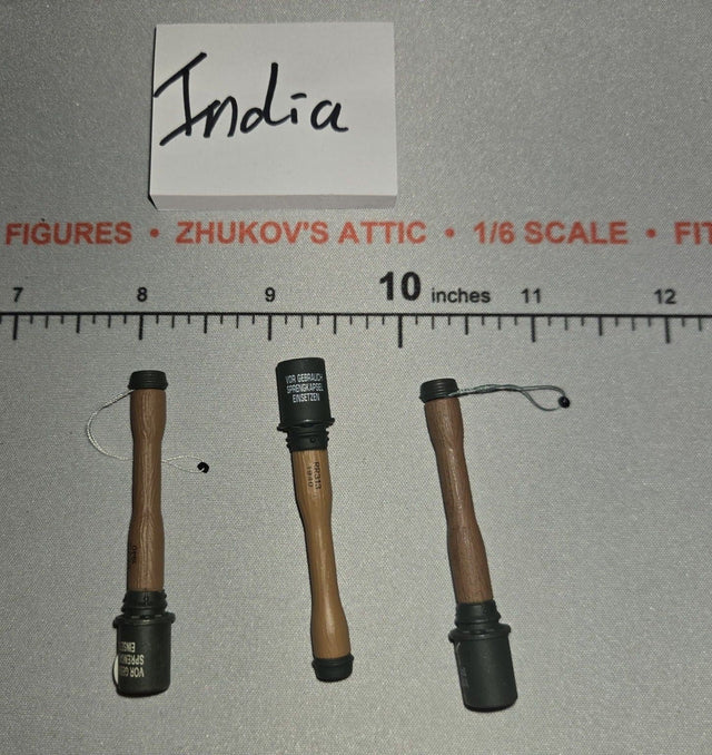 1/6 Scale WWII German Stick Grenade Lot