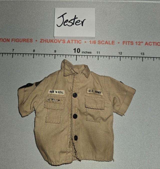 1/6 Scale Vietnam US Army Short Sleeve Khaki Service Shirt - Rock 'N Roll GI Joe