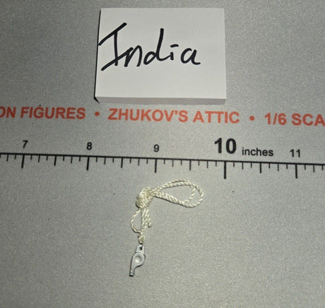 1/6 Scale WWII British Army Whistle with Lanyard
