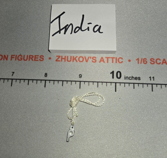 1/6 Scale WWII British Army Whistle with Lanyard