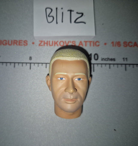 1/6 Scale Dragon Male Head Sculpt with Blonde Hair