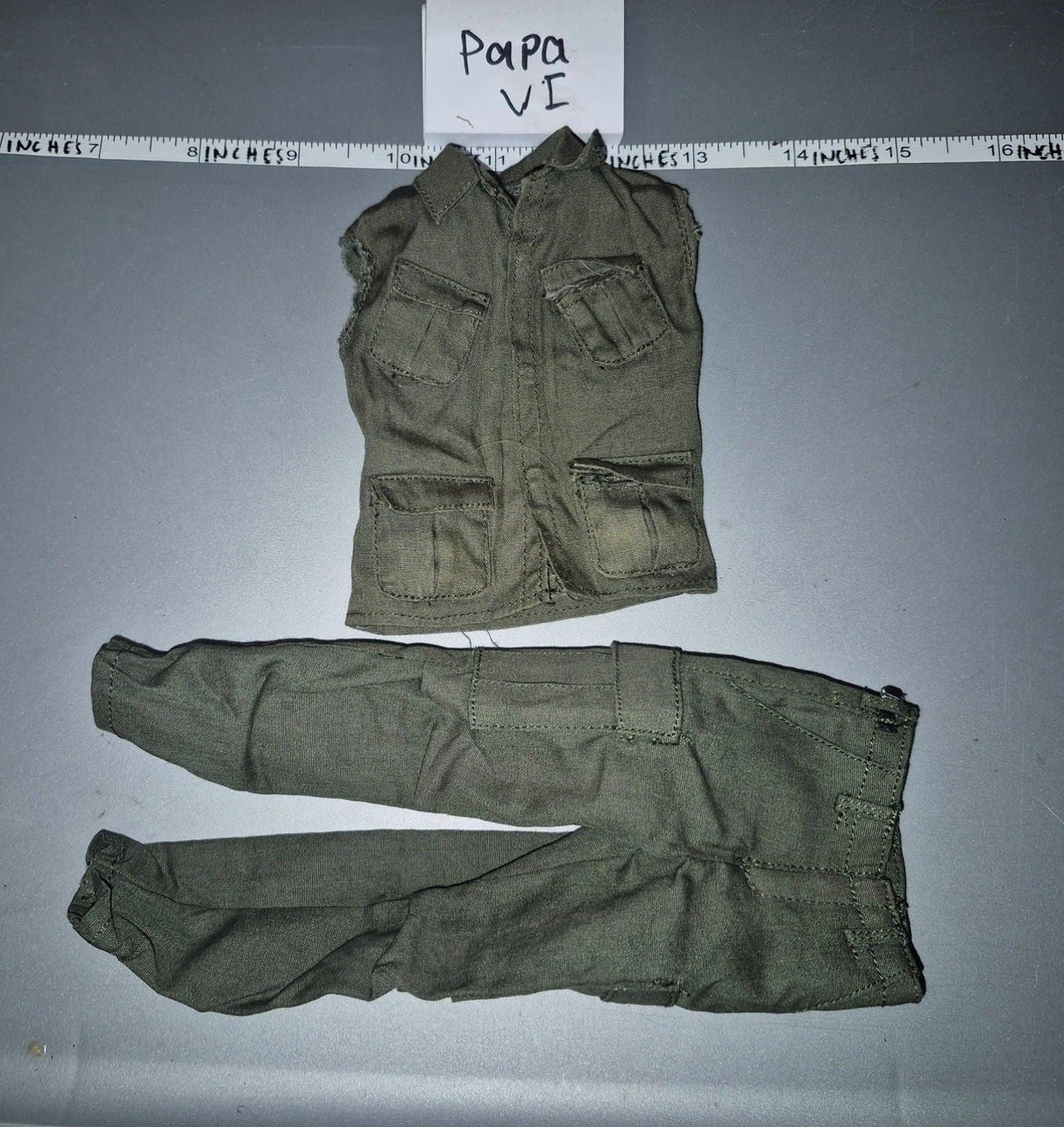 1/6 Scale Vietnam Era US Army Jungle Uniform Set - No Sleeves