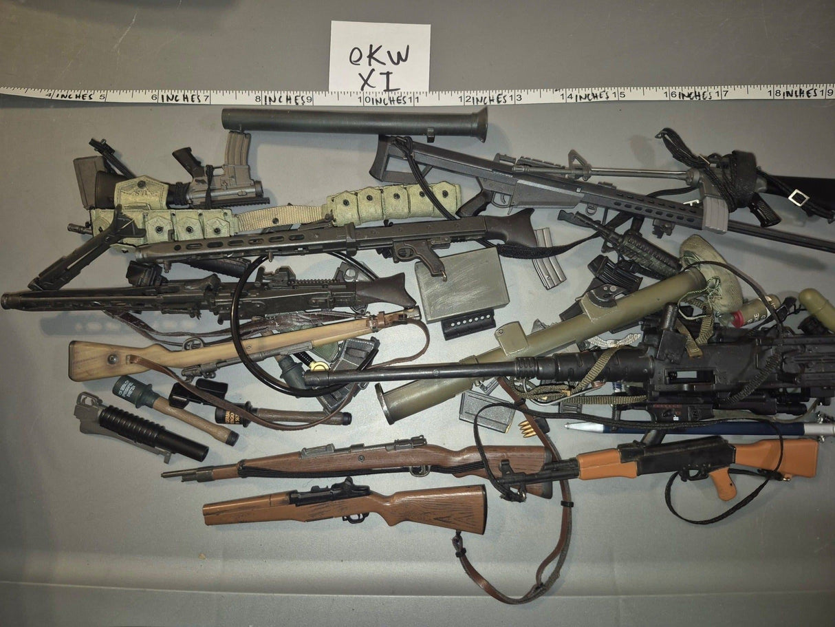 1/6 Scale Mixed Era Broken Weapons and Gear Lot