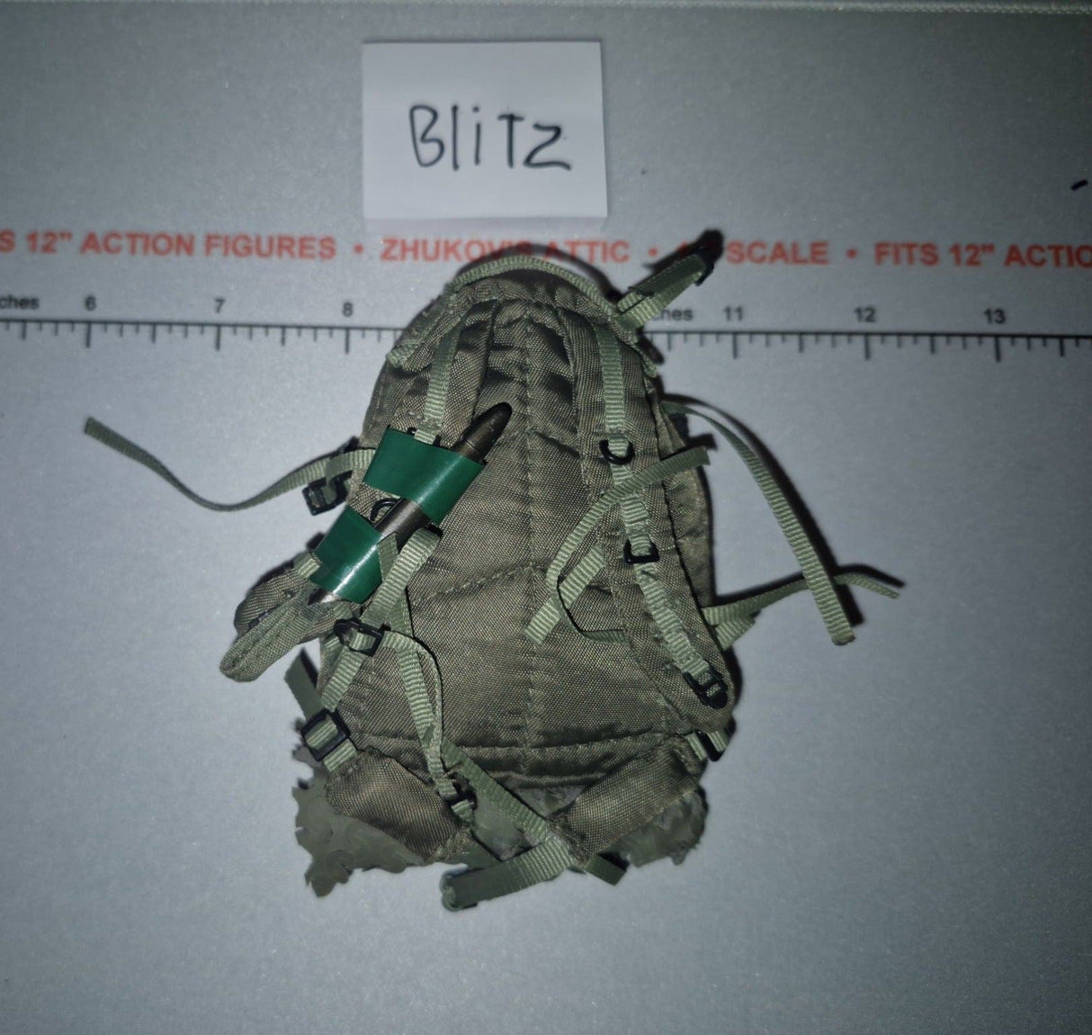 1/6 Scale Modern Era Tactical MOLLE Backpack with Ghillie Net