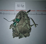1/6 Scale Modern Era Tactical MOLLE Backpack with Ghillie Net