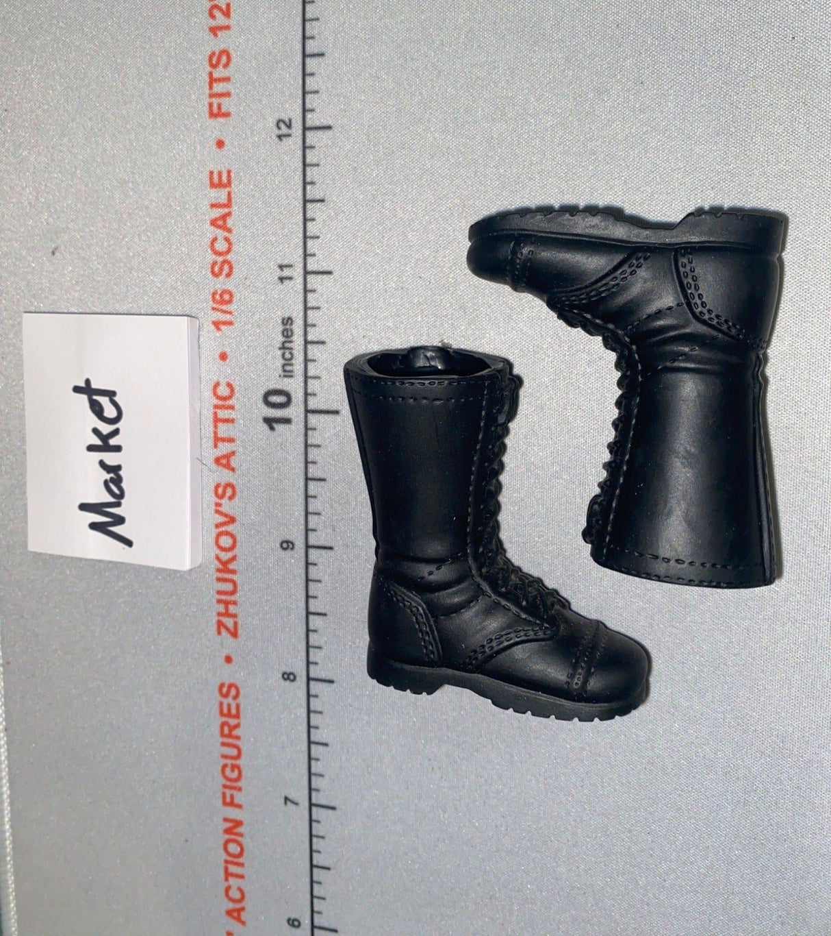 1/6 Scale Modern Era Black Military Combat Boots - GI Joe