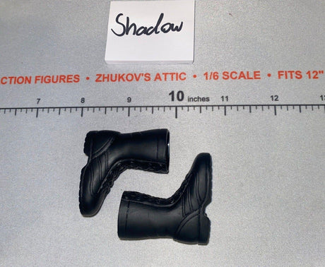 1/6 Scale Modern Era Black Military Combat Boots - GI Joe