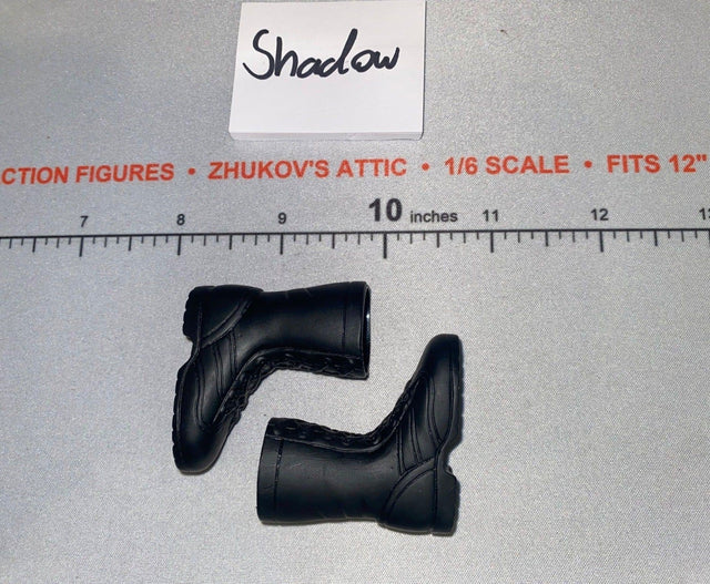 1/6 Scale Modern Era Black Military Combat Boots - GI Joe