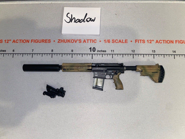 1/6 Scale Modern Era US M4 Carbine Rifle with Suppressor and Folding Stock - Easy and Simple