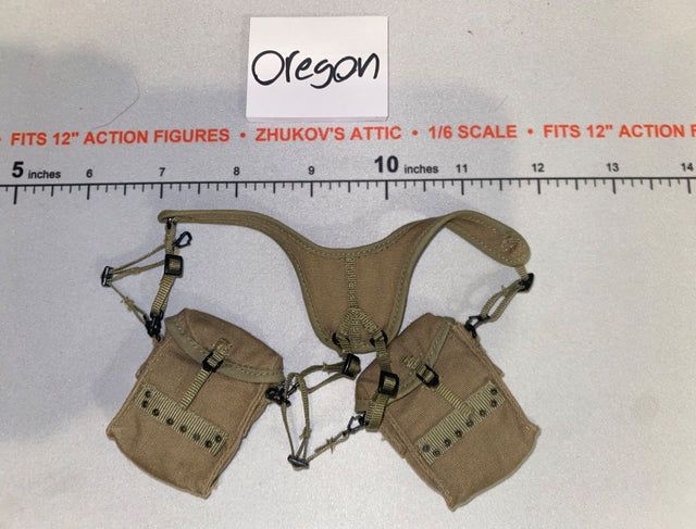 1/6 Scale WWII US Medic Web Gear Pouch Harness Set