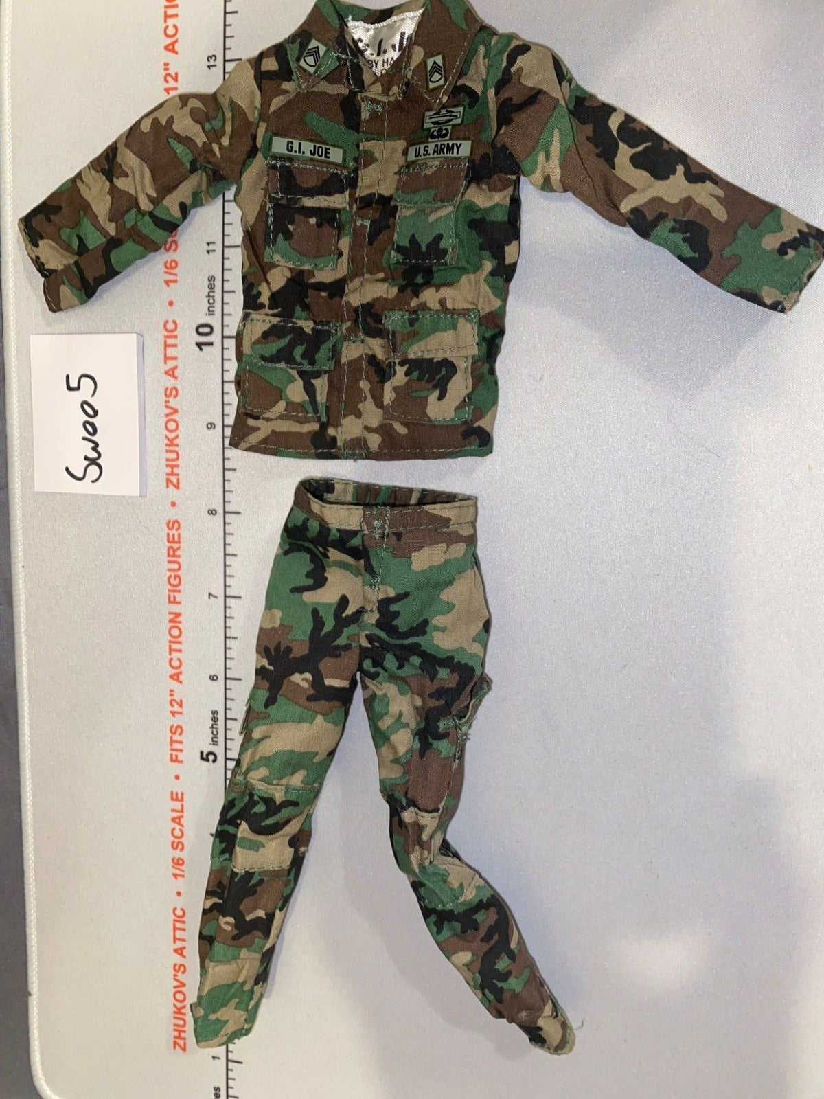1/6 Scale Modern Era US Army Woodland Camouflage BDU Uniform - GI Joe