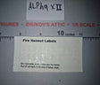 1/6 Scale Fire Helmet Number Labels Sheet