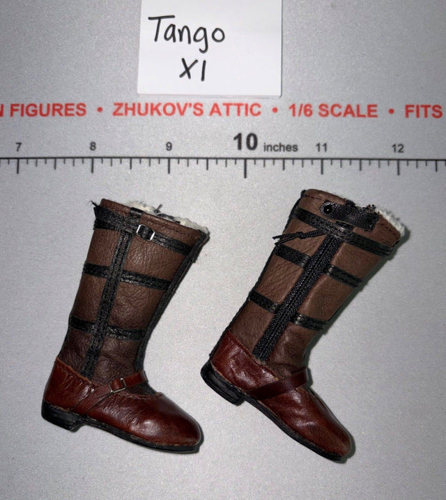 1/6 Scale WWII German Pilot Flight Boots - DID