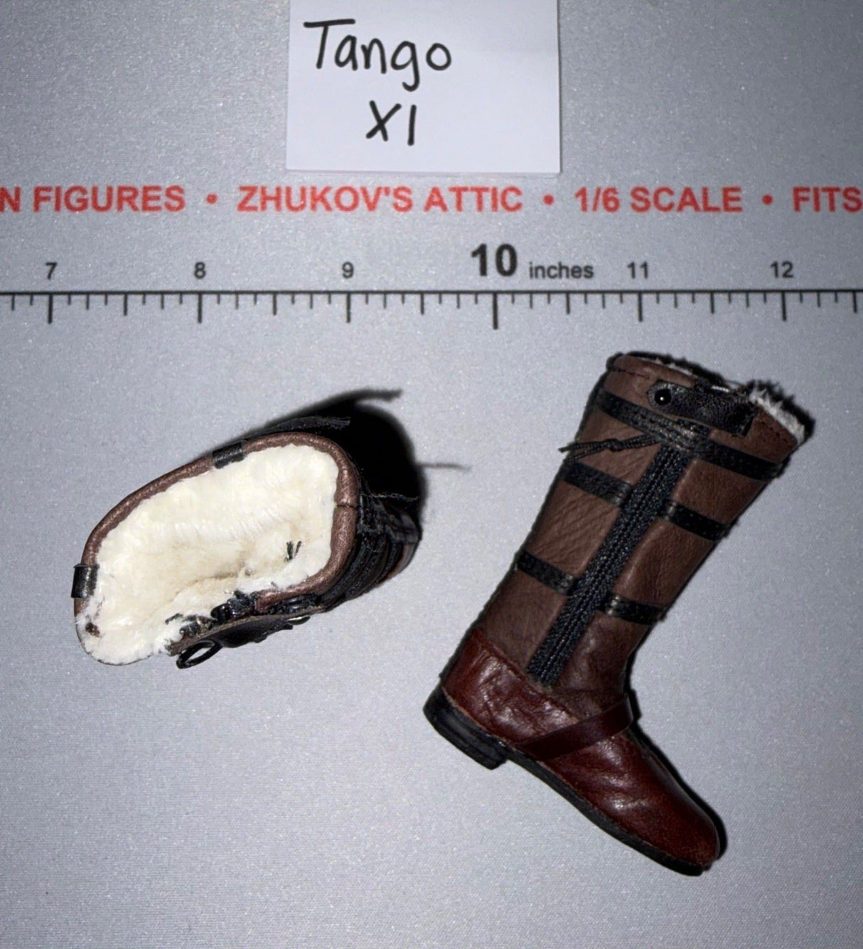 1/6 Scale WWII German Pilot Flight Boots - DID