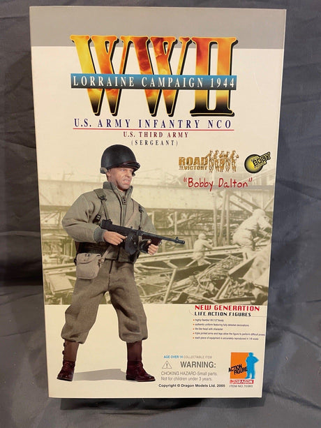 1/6 Scale WWII US Army Infantry NCO Sergeant Bobby Dalton Lorraine Campaign 1944 - NIB Dragon