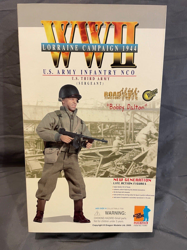 1/6 Scale WWII US Army Infantry NCO Sergeant Bobby Dalton Lorraine Campaign 1944 - NIB Dragon