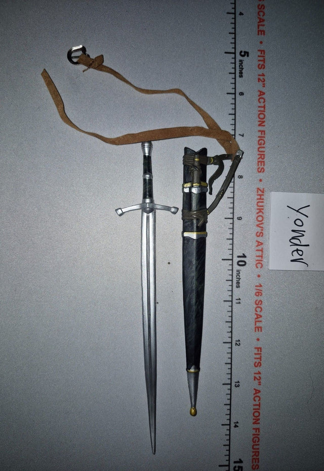 1/6 Scale Medieval Longsword with Scabbard and Belt - Sword Soft Plastic