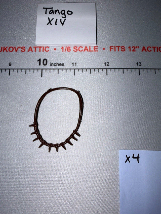 1/6 Scale Native American Spiked Bear Claw Collar Necklace - Johnny West