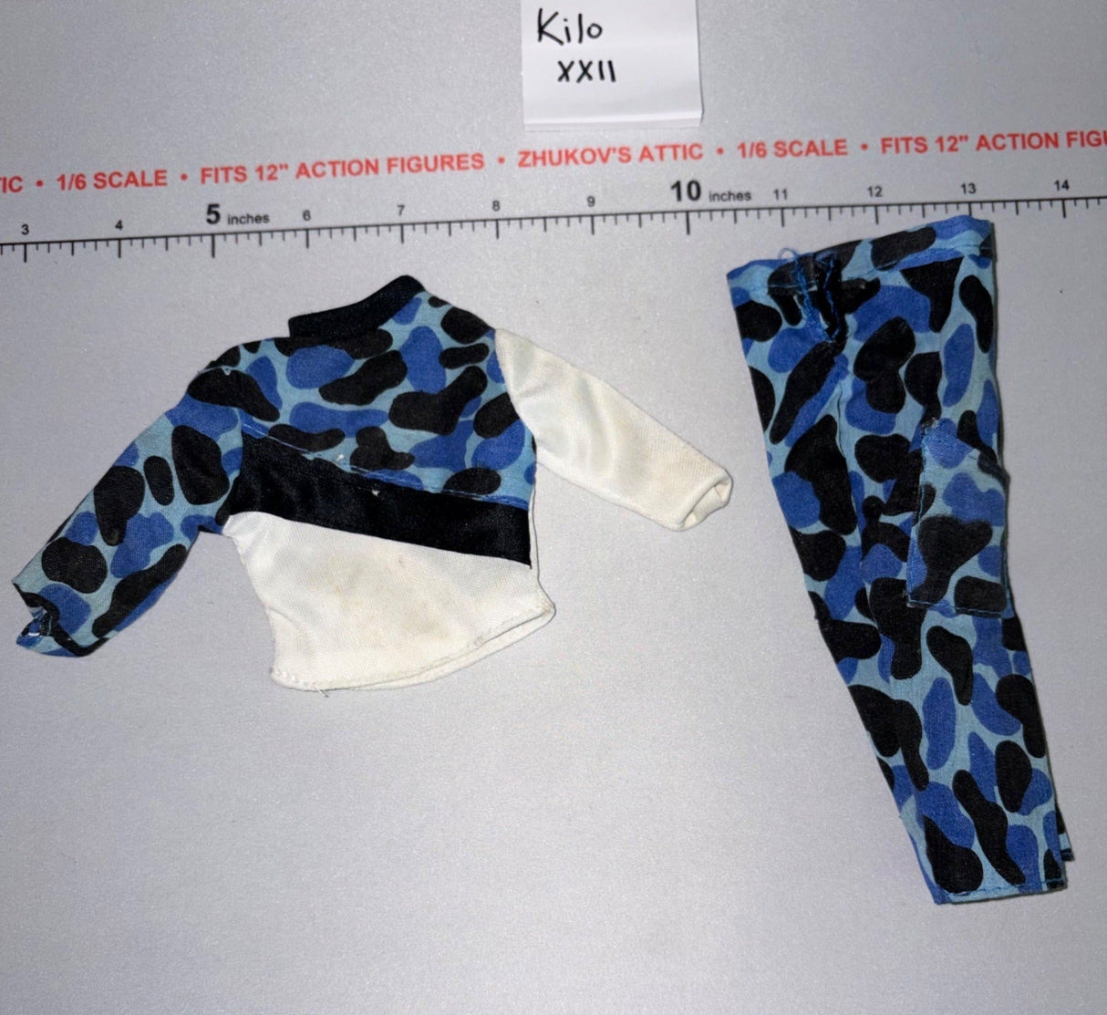 1/6 Scale Modern Era Blue Camouflage Two-Piece Uniform