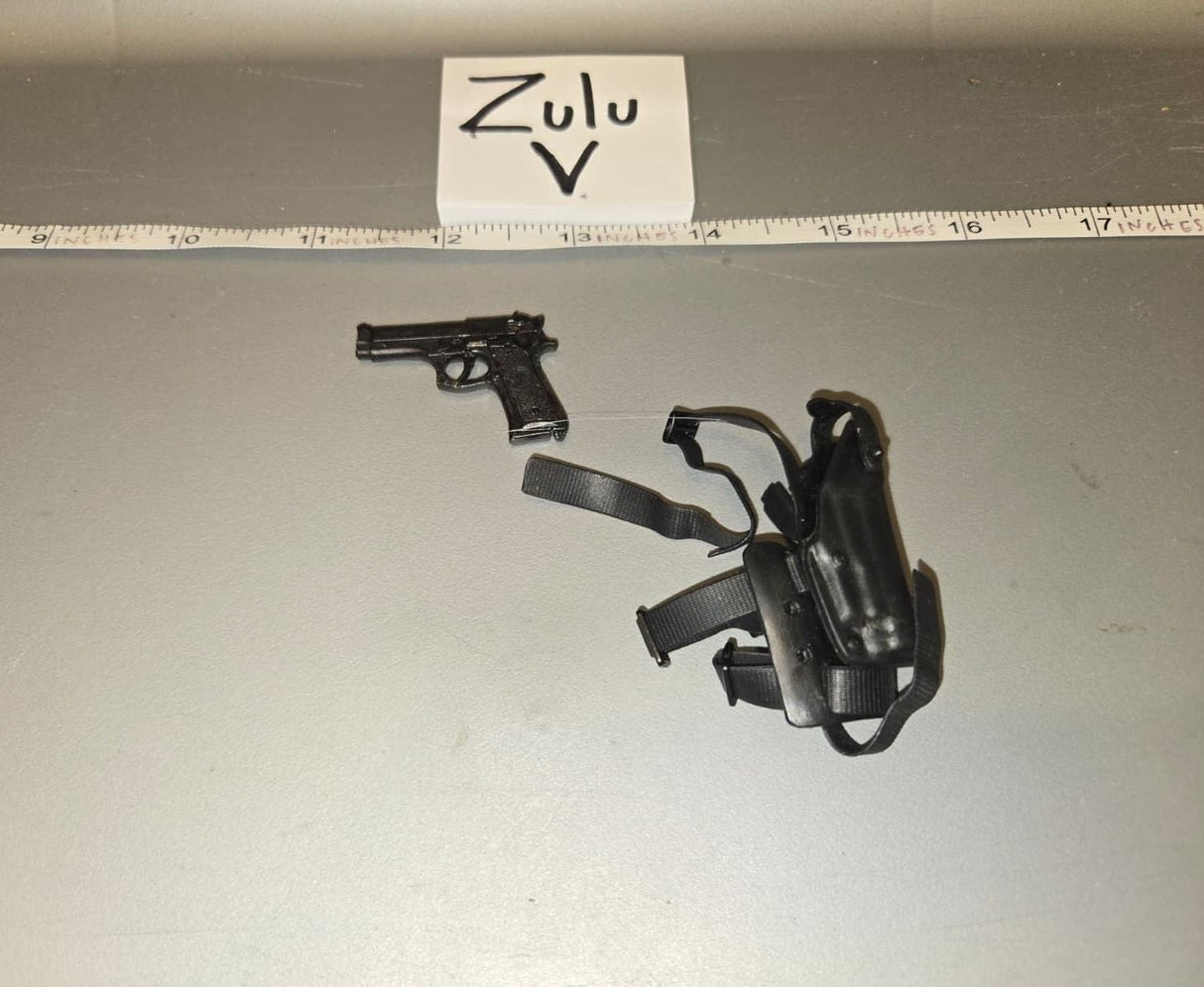 1/6 Scale Modern Era Pistol and Drop Leg Holster