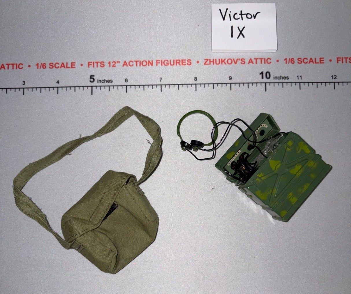 1/6 Scale  Vintage Remake GI Joe Radio and Carry Bag
