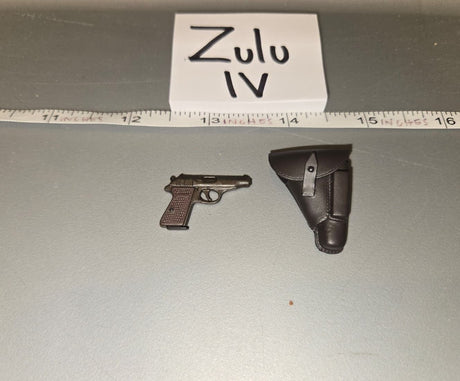 1/6 Scale WWII German Walther PP Pistol and Holster - Dragon