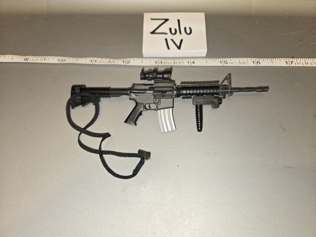 1/6 Scale Modern Era M4 Carbine Assault Rifle with Sling and Optic