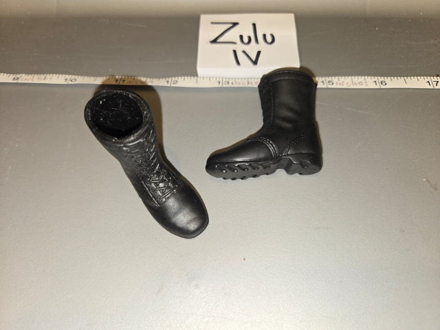 1/6 Scale Modern Era Military Black Combat Boots - GI Joe