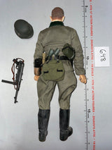 1:6 Scale WWII German Heer Dressed Figure with Helmet and Submachine Gun