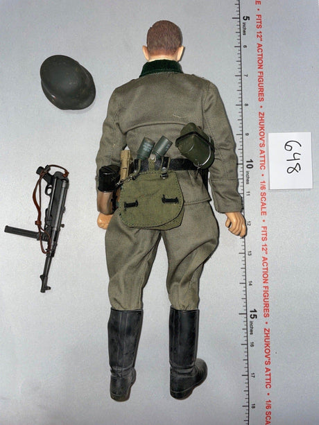 1:6 Scale WWII German Heer Dressed Figure with Helmet and Submachine Gun